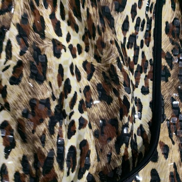 ADRESSING WOMAN ANIMAL PRINT SEQUIN CAMISOLE AND MATCHING JACKET SIZE L - Picture 10 of 16